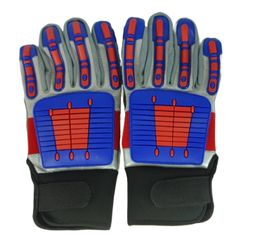 Picture of Granatelli X-Large Off Road Style Work Gloves - Red/Blue/Gray/Black