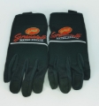 Picture of Granatelli Medium Mechanics Work Gloves - Black w/Touch Screen Finger Tips & Granatelli Logo