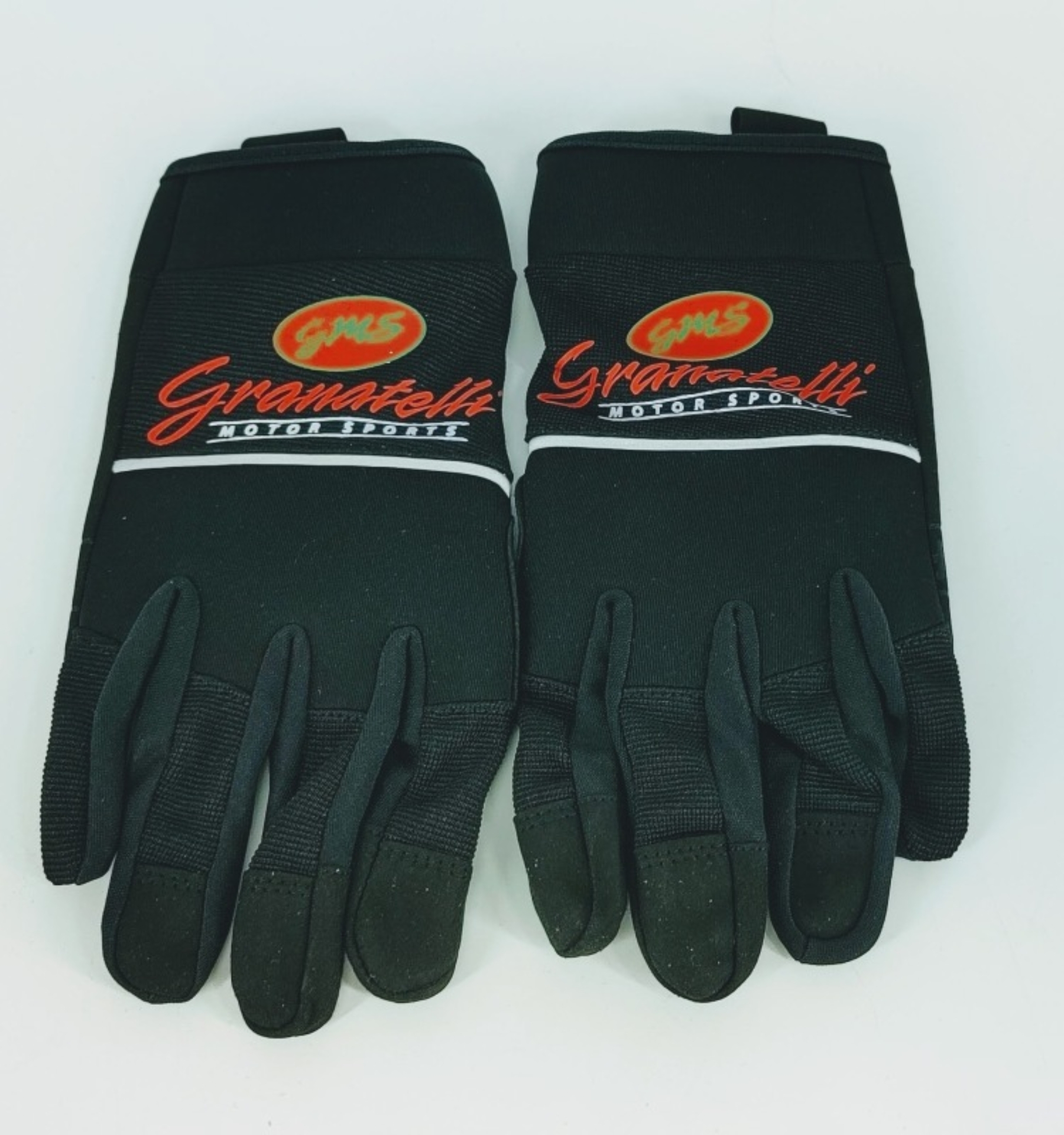 Picture of Granatelli Medium Mechanics Work Gloves - Black w/Touch Screen Finger Tips & Granatelli Logo