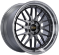 Picture of BBS LM 18x8 5x114.3 ET35 Diamond Black Center / Diamond Cut Lip Wheel PFS/Clip Required