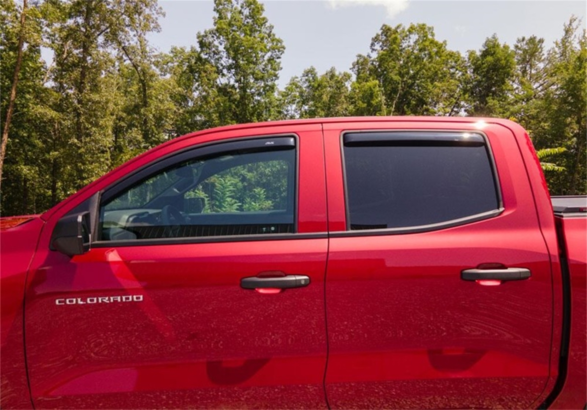 Picture of AVS 2023 Chevrolet Colorado In-Channel Ventvisor Low Profile Deflectors 4pc - Smoke