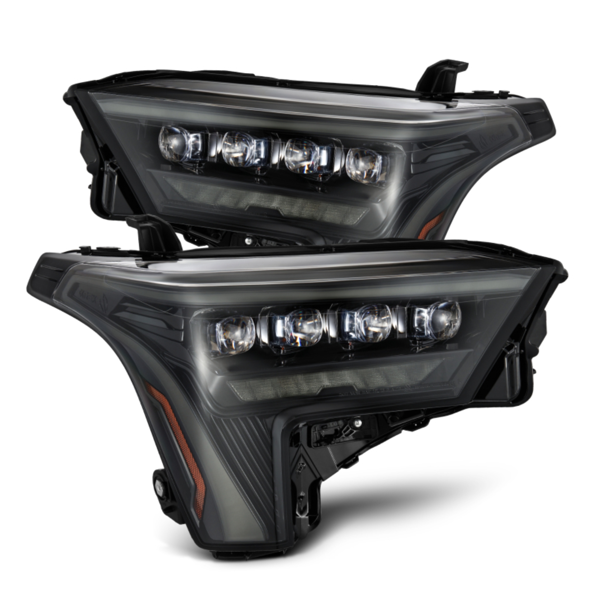 Picture of AlphaRex 22-23 Toyota Tundra NOVA-Series Headlights Alpha-Black w/Amber DRL - Req 810029 OR 810030