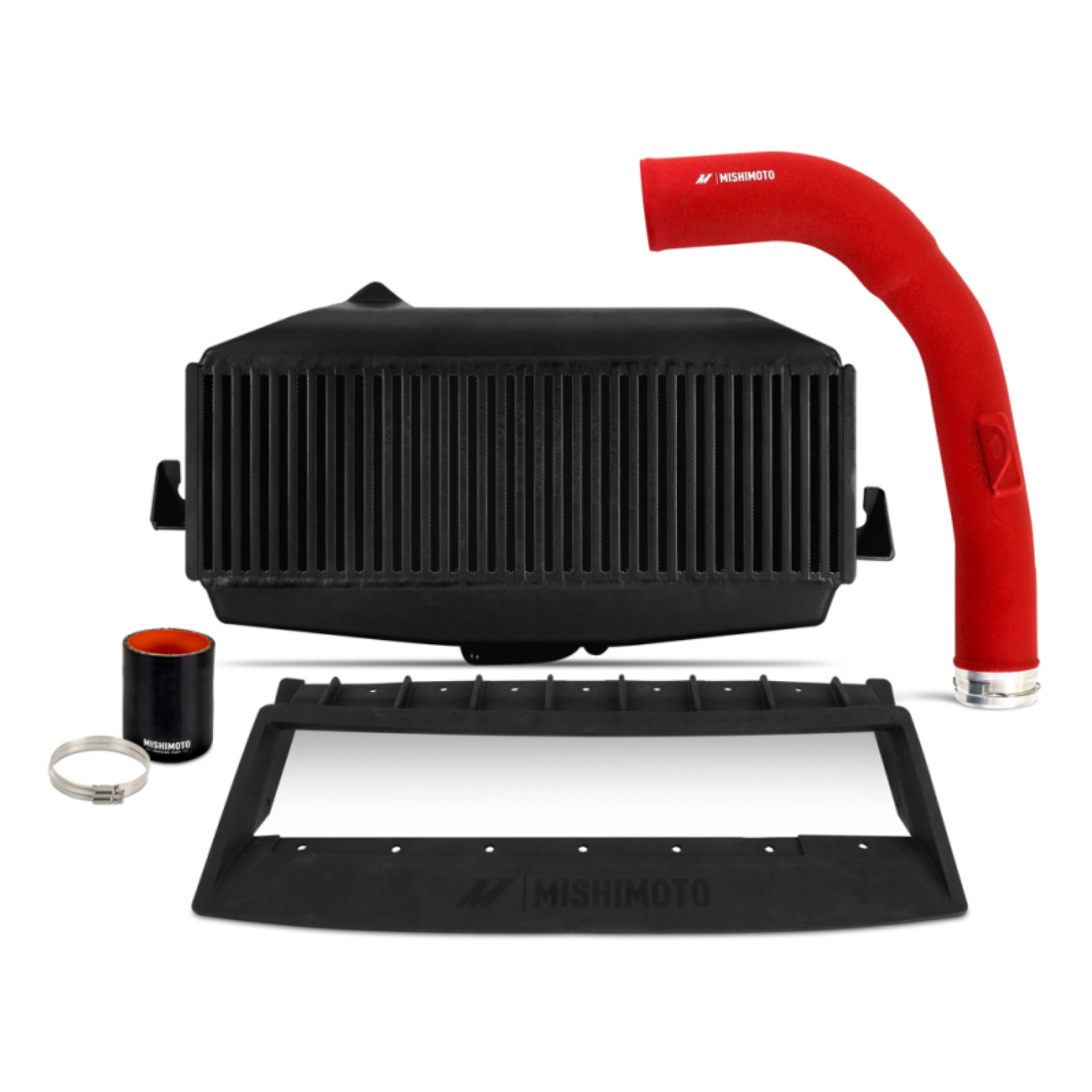 Picture of Mishimoto 22+ WRX TMIC Kit Black Core Red Pipes
