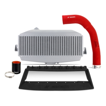 Picture of Mishimoto 22+ WRX TMIC Kit Silver Core Red Pipes