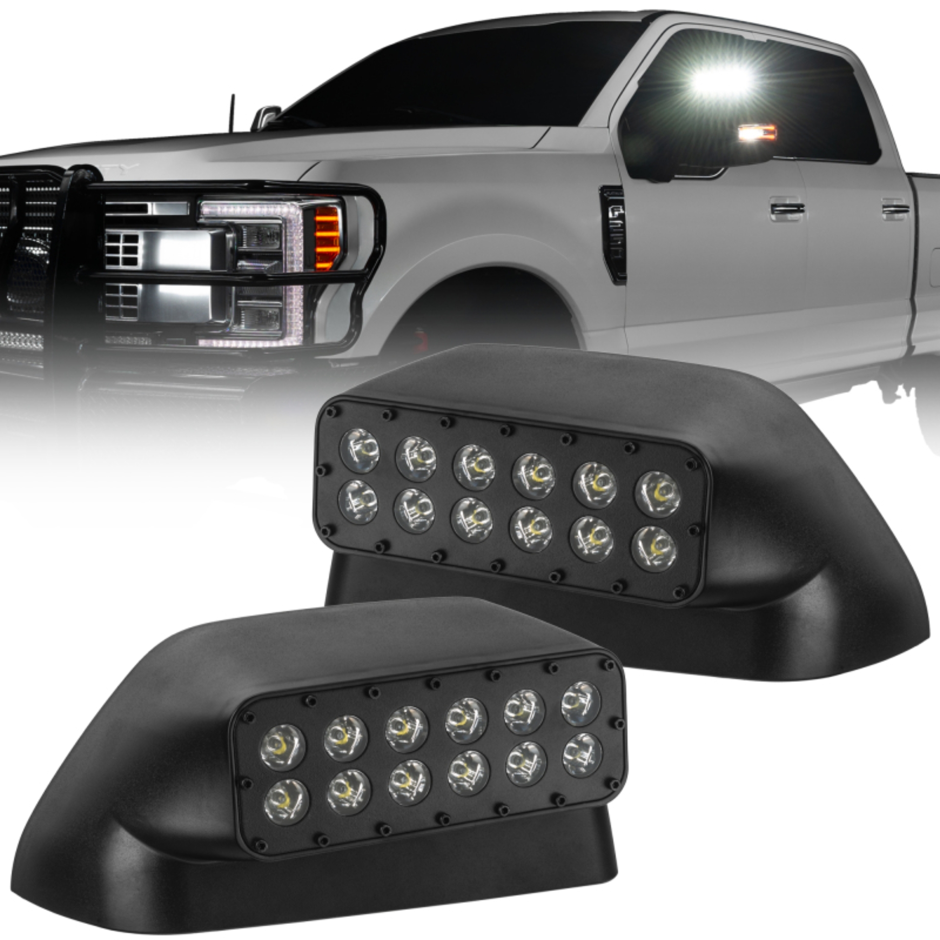 Picture of ORACLE Lighting 17-22 Ford Super Duty LED Off-Road Side Mirror Ditch Lights