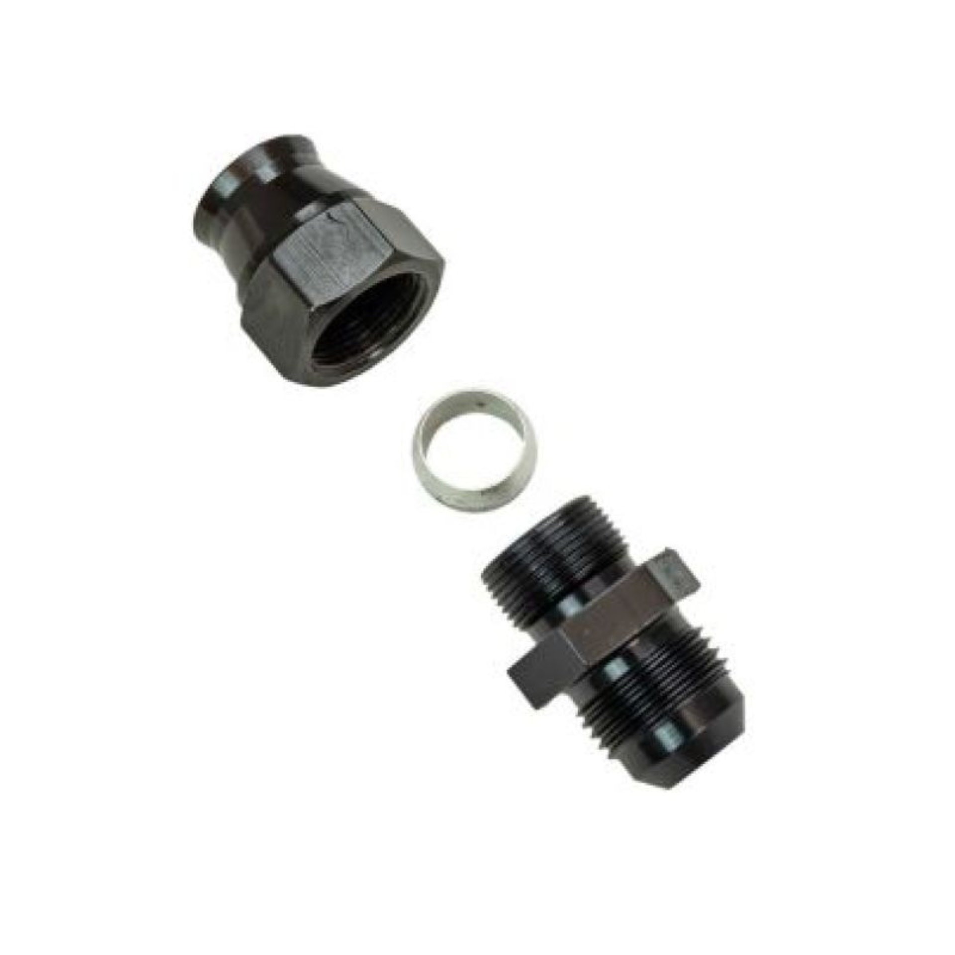 Picture of Moroso Aluminum Fitting Adapter 8AN Male to 1/2in Tube Compression - Black