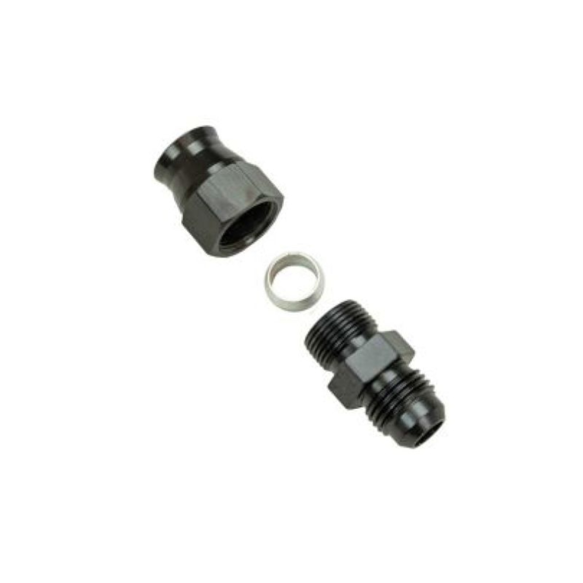 Picture of Moroso Aluminum Fitting Adapter 6AN Male to 3/8in Tube Compression - Black