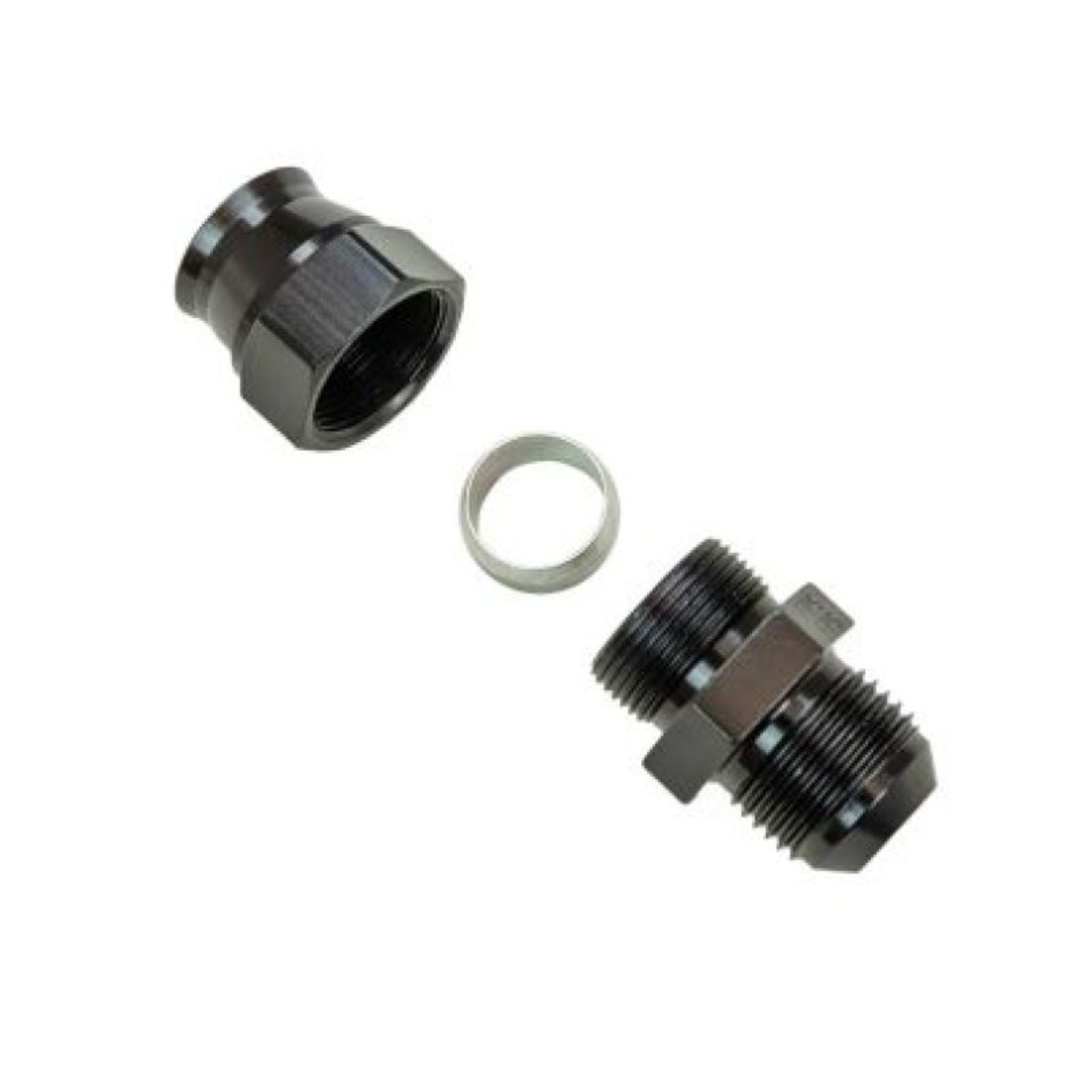 Picture of Moroso Aluminum Fitting Adapter 10AN Male to 5/8in Tube Compression - Black