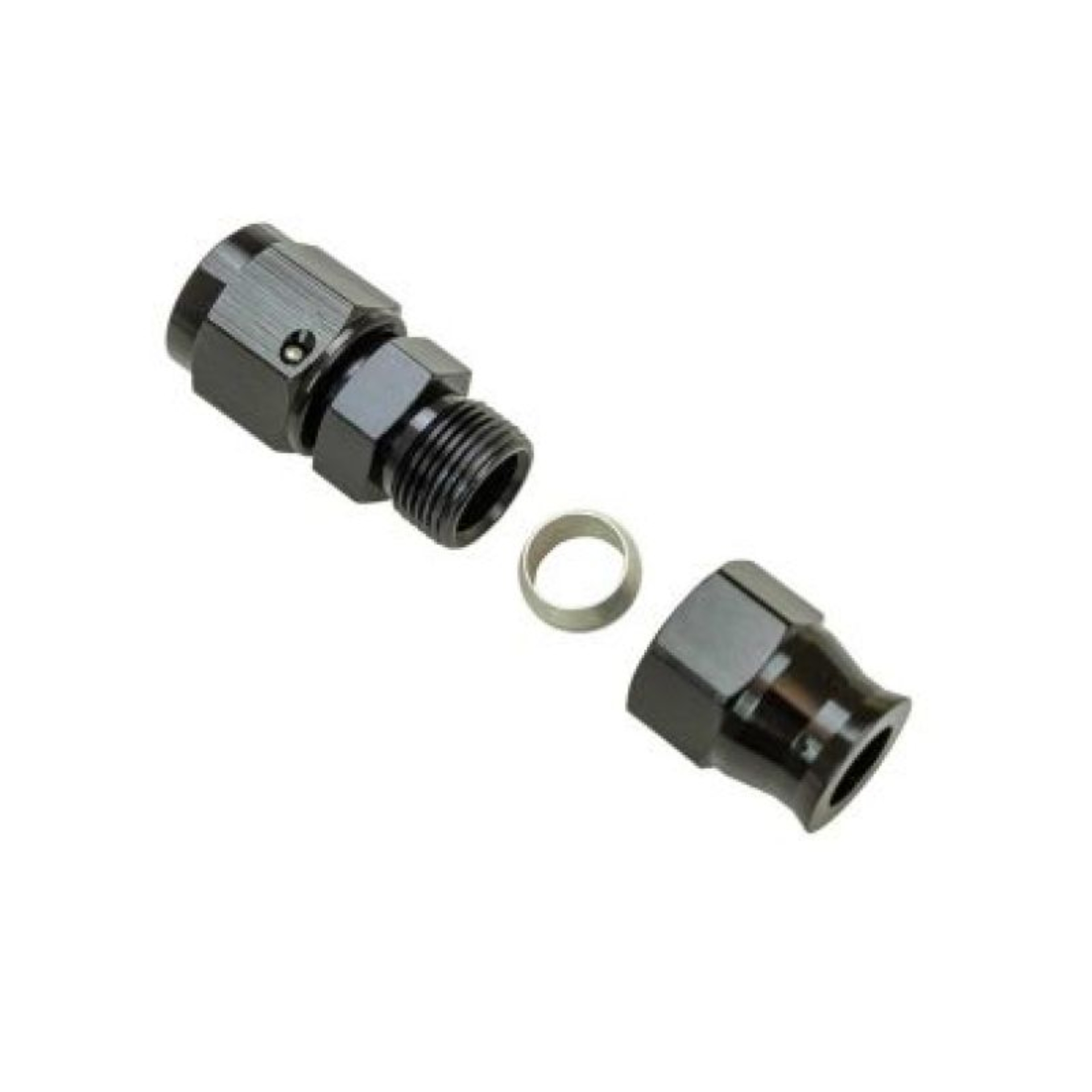 Picture of Moroso Aluminum Fitting Adapter 6AN Female to 3/8in Tube Compression - Black