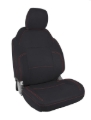 Picture of PRP 2021+ Ford Bronco 2 Door Front Seat Covers (Pair) - Black w/ Red Stitching