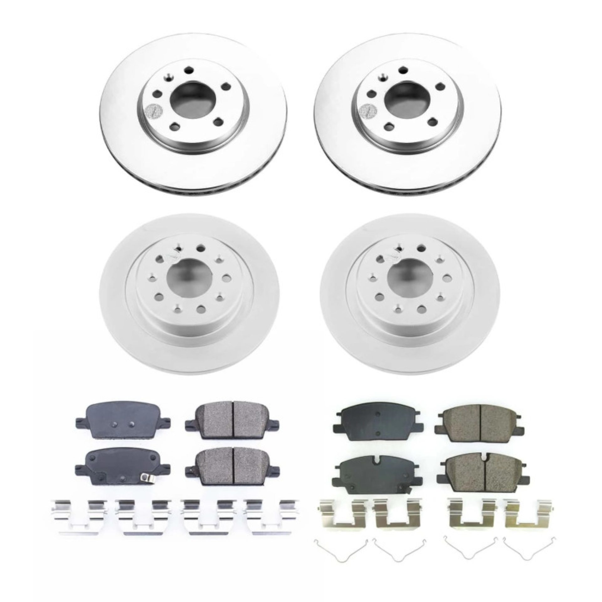 Picture of Power Stop 2021 Chevrolet Malibu Front & Rear Z17 Coated Brake Kit