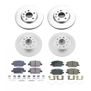 Picture of Power Stop 2021 Chevrolet Malibu Front & Rear Z17 Coated Brake Kit