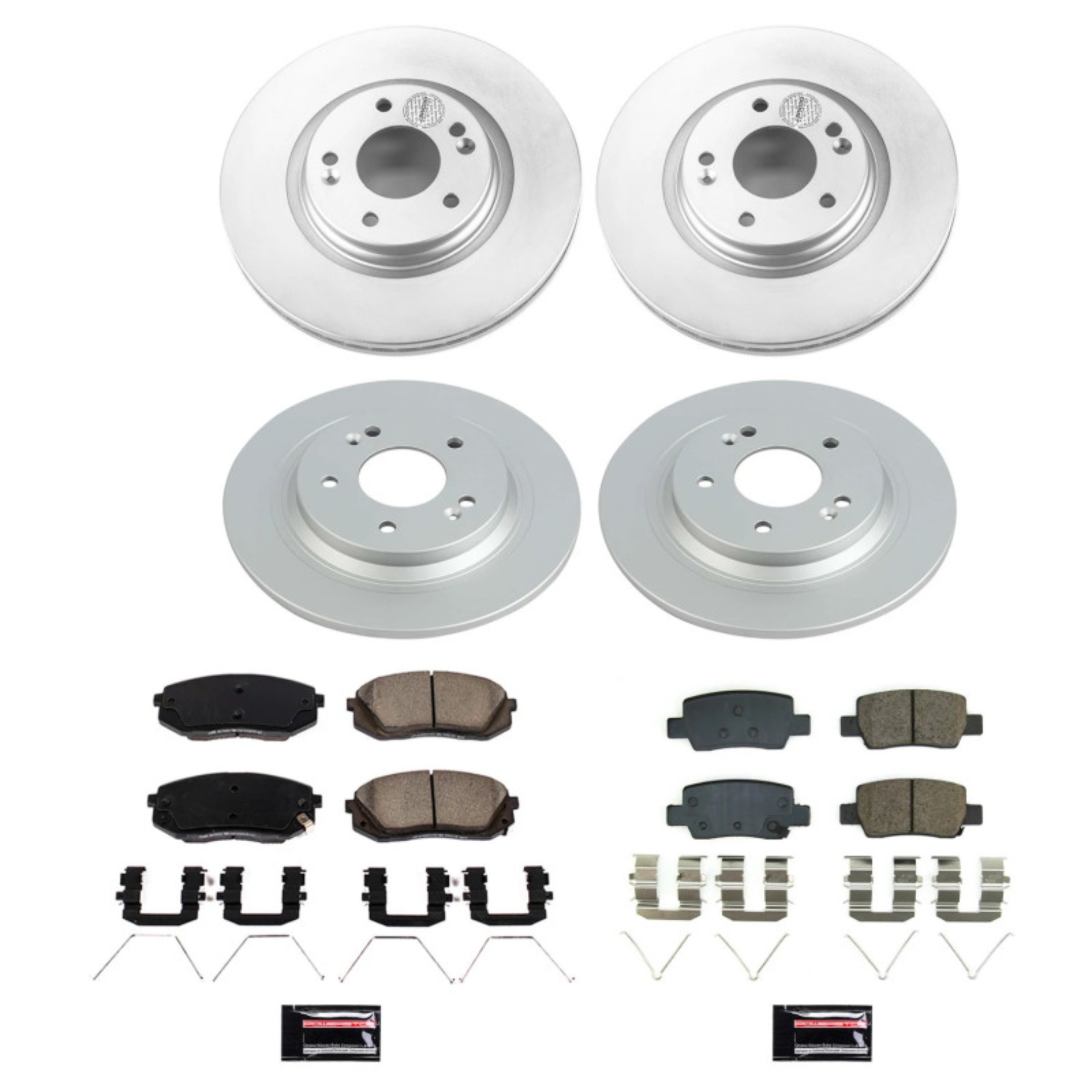 Picture of Power Stop 2021 Kia Seltos Front & Rear Z17 Coated Brake Kit