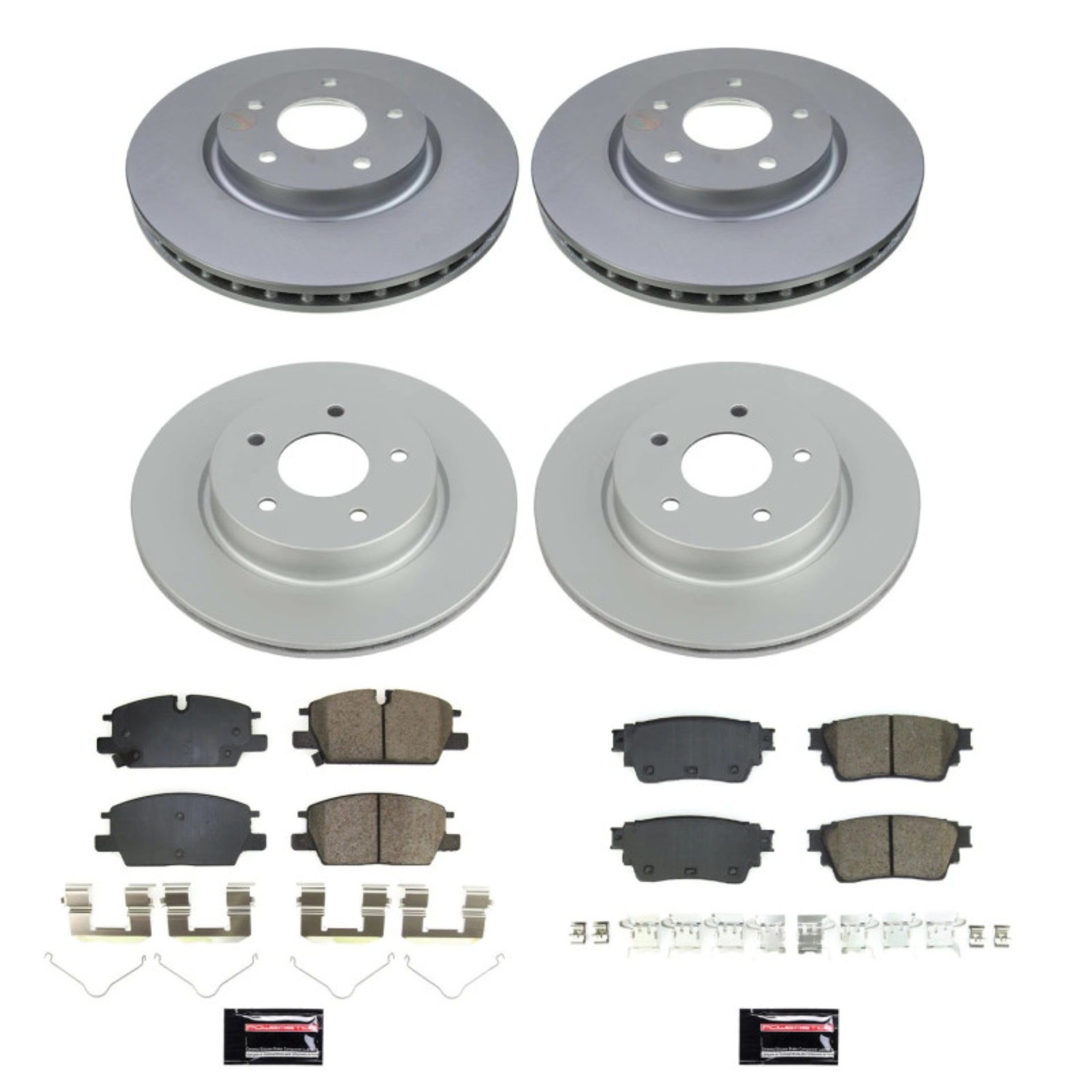 Picture of Power Stop 2021 Nissan Rogue Front & Rear Z17 Coated Brake Kit