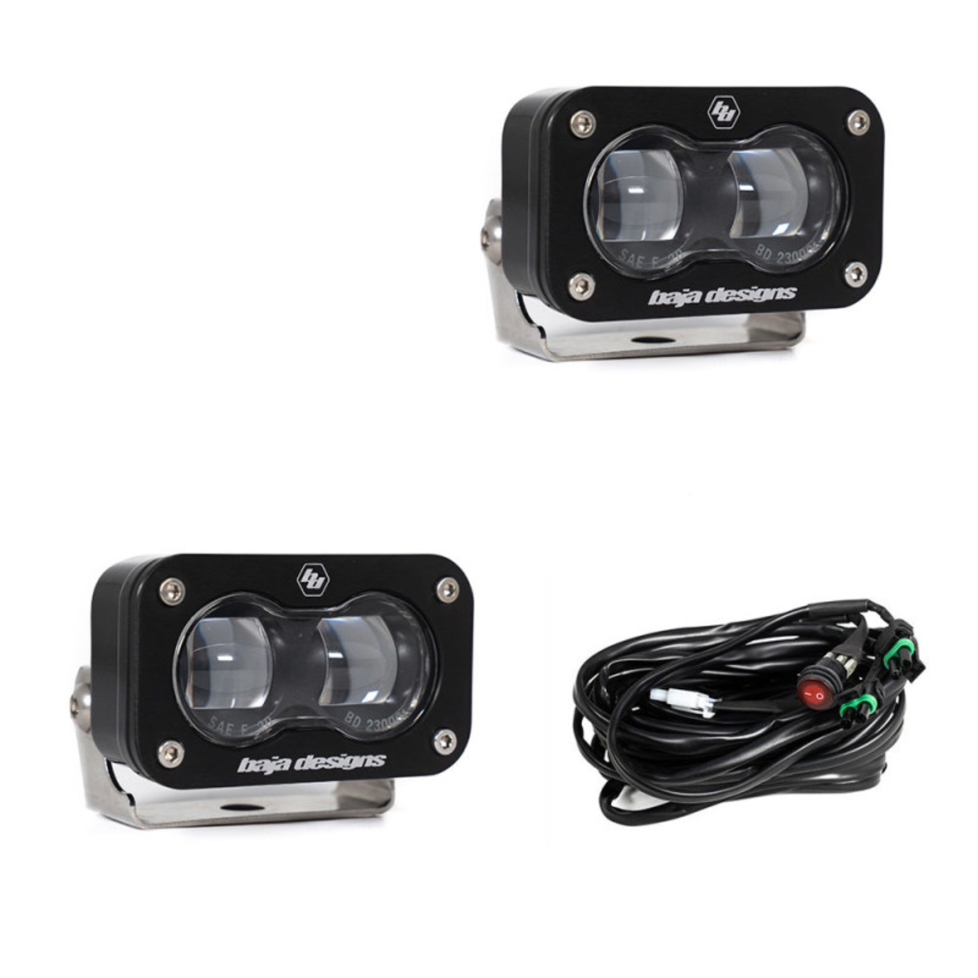 Picture of Baja Designs Universal S2 SAE Spot LED (Pair) - Clear