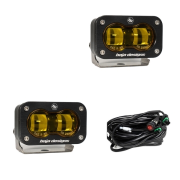 Picture of Baja Designs Universal S2 SAE Spot LED (Pair) - Amber