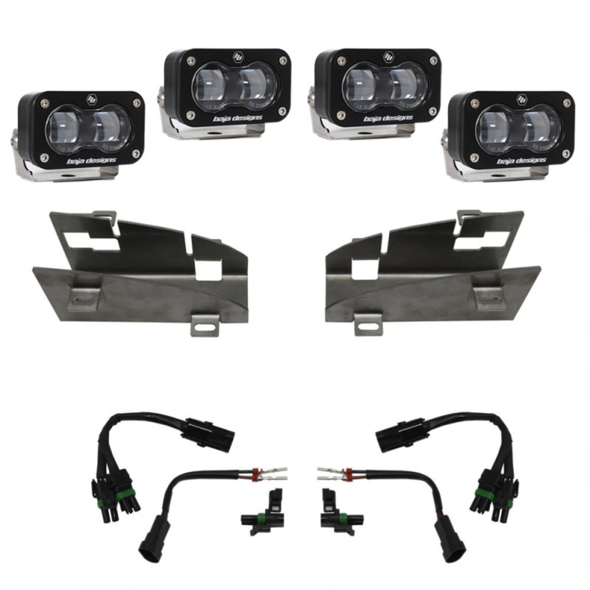 Picture of Baja Designs 19-22 Dodge RAM 1500 Rebel / 21-22 1500 TRX S2 SAE Dual Fog Pocket Light Kit - Clear