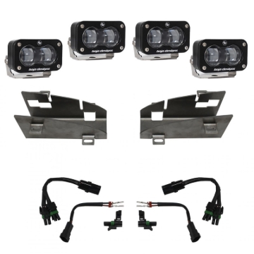 Picture of Baja Designs 19-22 Dodge RAM 1500 Rebel / 21-22 1500 TRX S2 SAE Dual Fog Pocket Light Kit - Clear