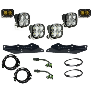 Picture of Baja Designs 17-20 Ford F-150 Raptor S2 SAE Pro Fog Pocket Kit - Amber