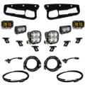 Picture of Baja Designs 21-22 Ford Bronco w/Steel Bumper S2 SAE Pro Fog Pocket Light Kit - Amber