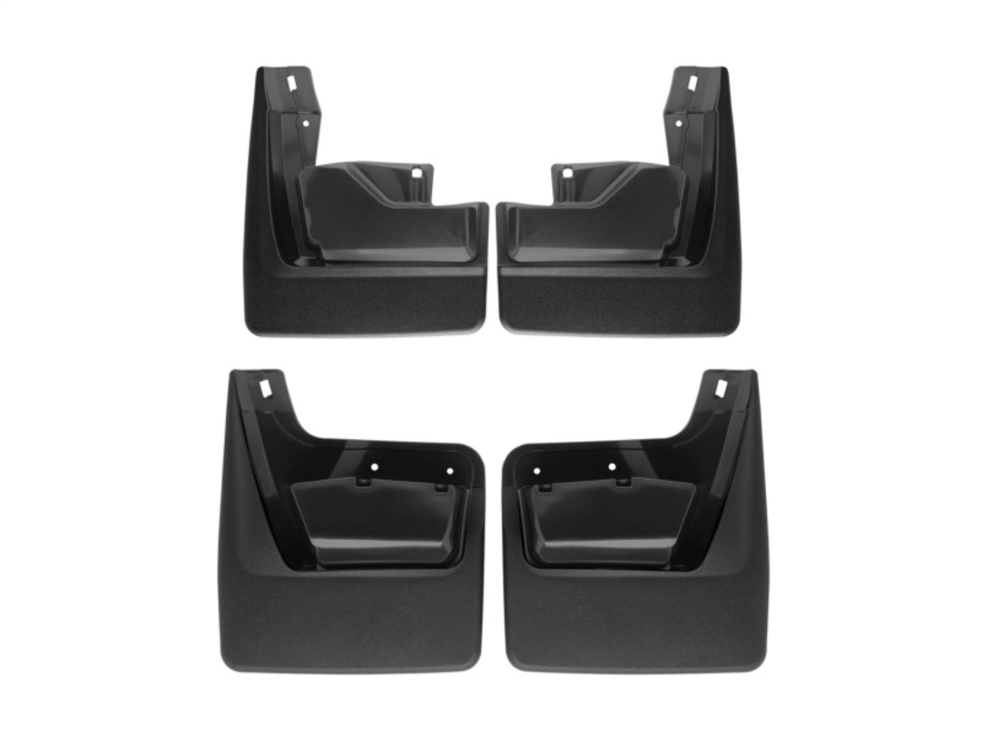 Picture of WeatherTech 2019+ GMC Sierra / Sierra Denali 1500 w/o Large OE Splsh Guard No Drill Mudflaps - Black