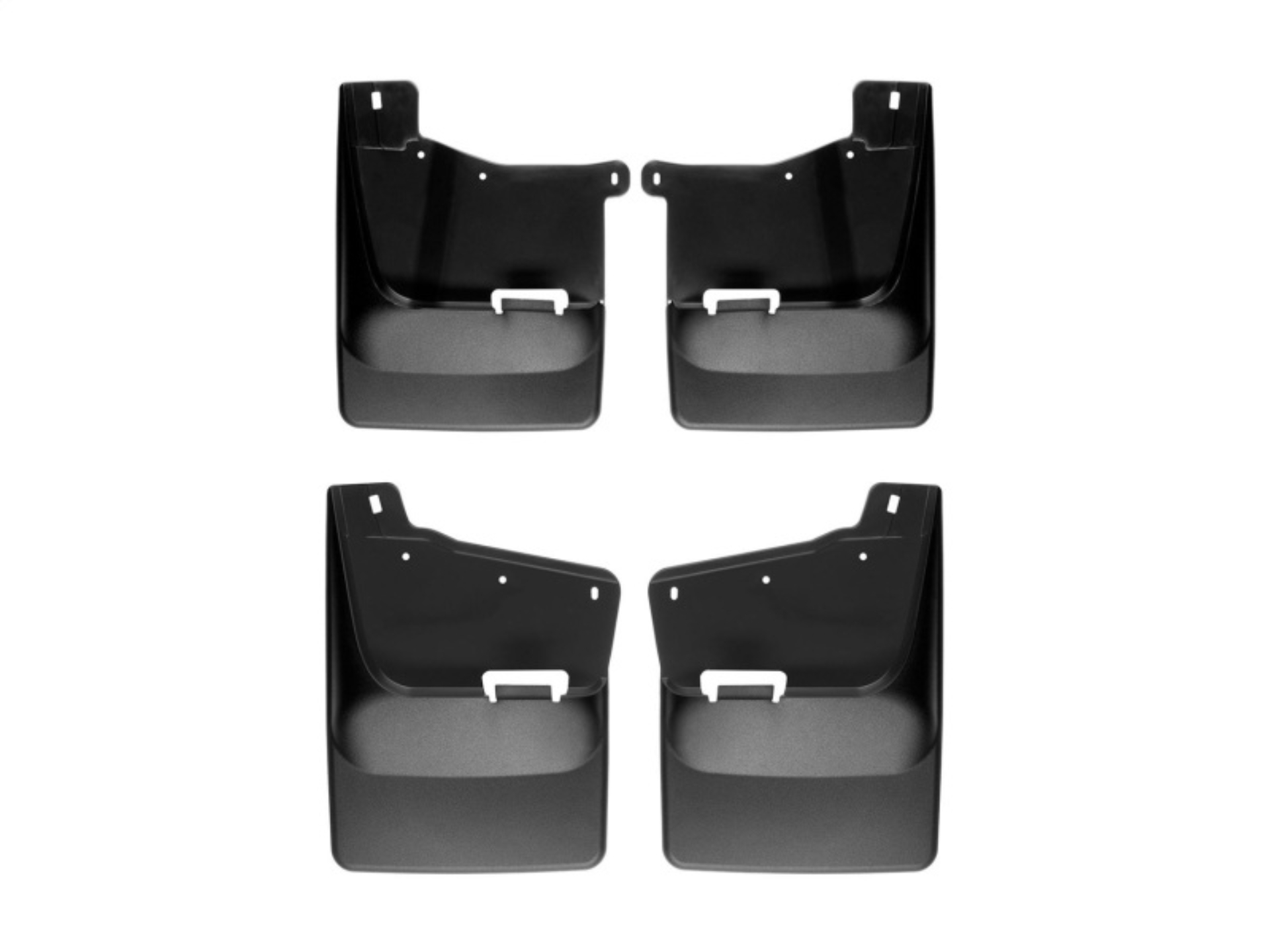 Picture of WeatherTech 20-24 Chevrolet Silverado 2500HD/3500HD w/o OE Splash Guards No Drill Mudflaps - Black