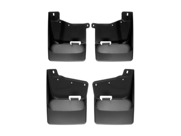 Picture of WeatherTech 20-24 Chevrolet Silverado 2500HD/3500HD w/o OE Splash Guards No Drill Mudflaps - Black
