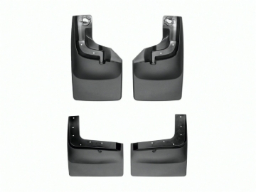 Picture of WeatherTech 17-22 Ford F250/F-350/F-450/F-550 Dually w/Fender Flares No Drill Mudflaps - Black