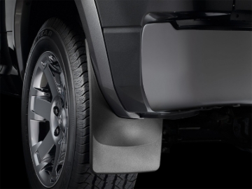 Picture of WeatherTech 17-120 Ford F-250/350/450/550 w/Fender Flares Rear Dually No Drill Mudflaps - Black