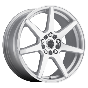 Picture of Raceline 131S Evo 17x7.5in / 5x112/5x120 BP / 20mm Offset / 74.1mm Bore - Silver & Machined Wheel