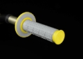 Picture of Renthal MX Dual Compound Grips Tapered 1/2 Waffle - Grey/ Yellow