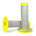 Picture of Renthal MX Dual Compound Grips Tapered 1/2 Waffle - Grey/ Yellow