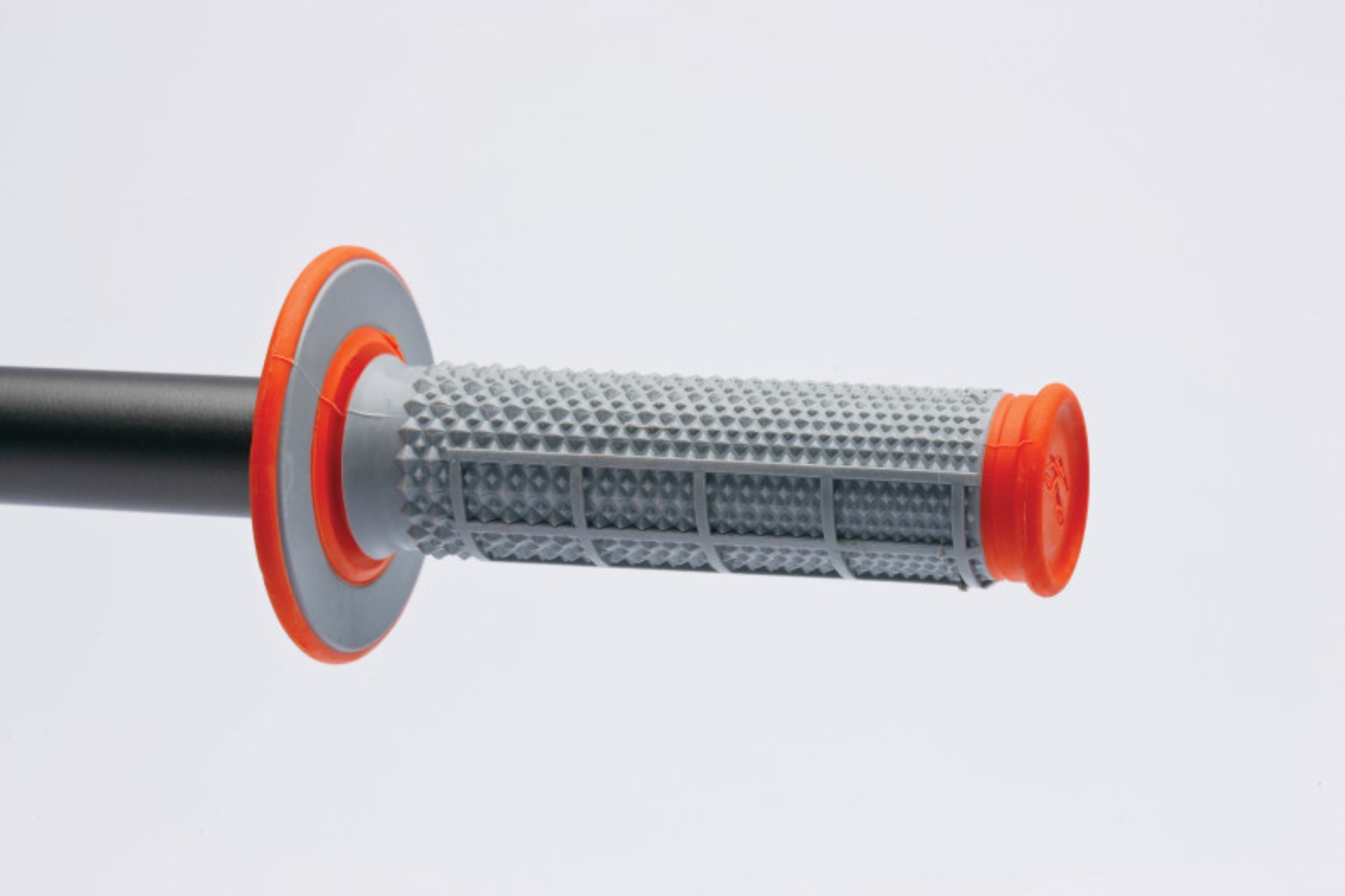 Picture of Renthal MX Dual Compound Grips Tapered 1/2 Waffle - Grey/ Orange