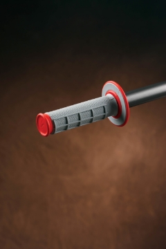 Picture of Renthal MX Dual Compound Grips 1/2 Waffle - Grey/ Red