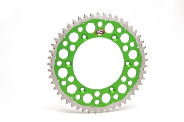 Picture of Renthal 92-98 Kawasaki KX125/ KX 250 2T/ KLX650/R Rear Twinring - Green 520-49P Teeth