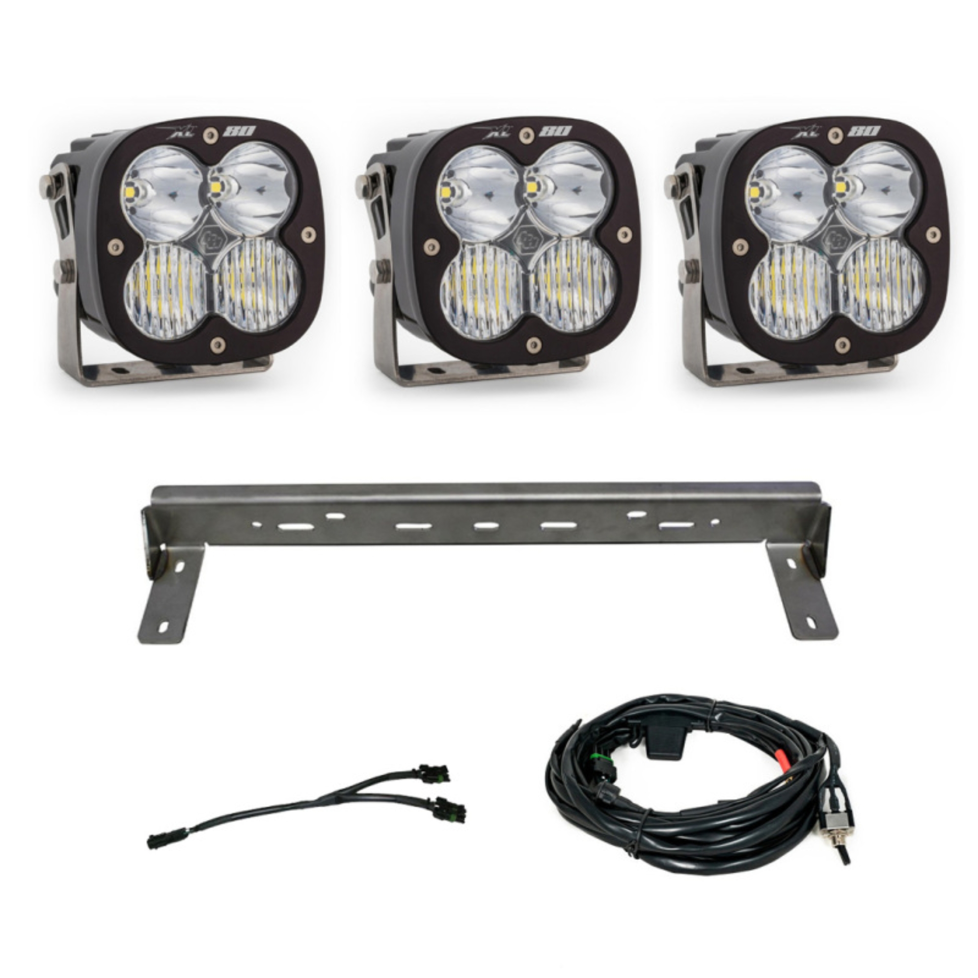 Picture of Baja Designs 15-19 Chevy Silverado 2500/3500HD XL80 LED Bumper Kit (Drvg/Racer Spot/Wide Cornering)