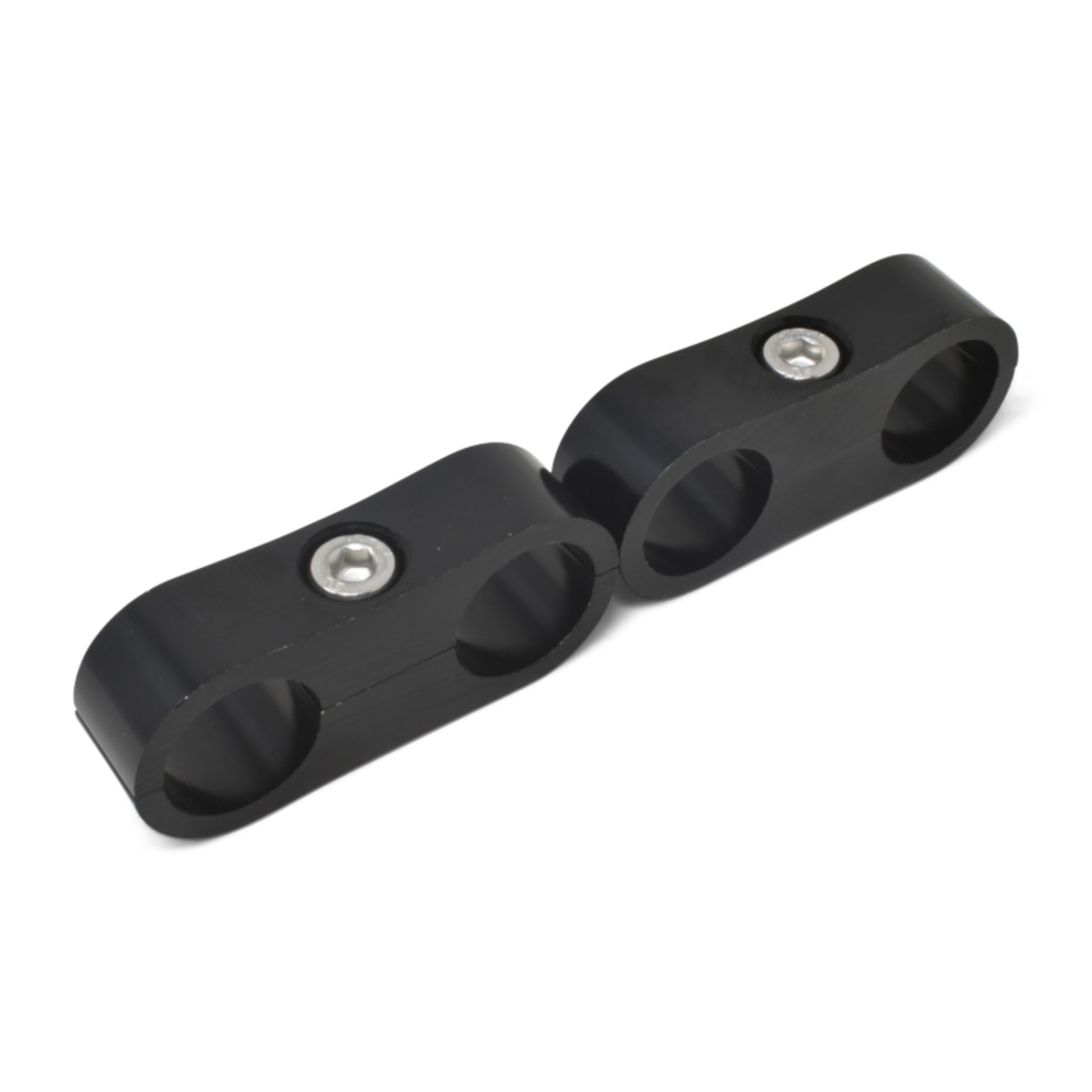 Picture of 10AN Aluminum Hose Separator For Two 10AN Size Tubing With Black Finish - Pair