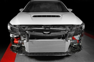 Picture of PERRIN 22-26 Subaru WRX Front Mount Intercooler Kit (Red Tubes & Silver Core)