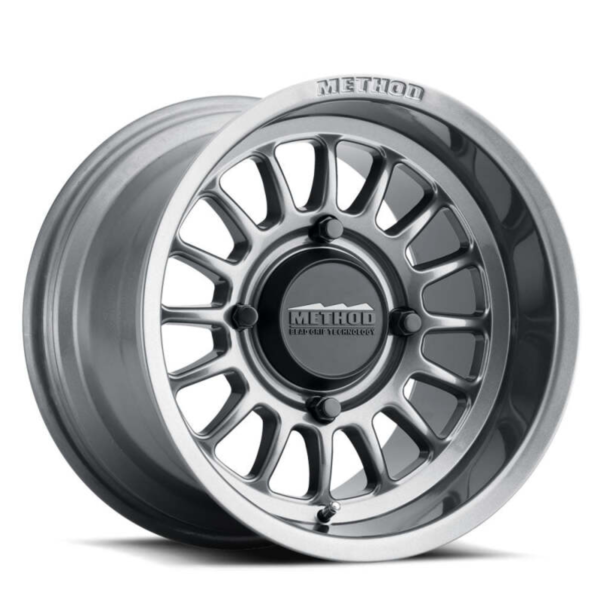 Picture of Method MR411 Bead Grip 15x7 / 5+2/38mm Offset / 5x4.5 / 72 CB Gloss Titanium Wheel