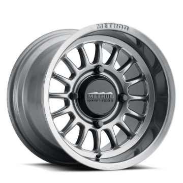 Picture of Method MR411 Bead Grip 15x7 / 5+2/38mm Offset / 5x4.5 / 72 CB Gloss Titanium Wheel