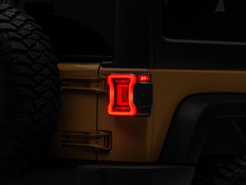 Picture of Raxiom 07-18 Jeep Wrangler JK Axial Series JL Style LED Tail Lights- Black Housing- Red Lens
