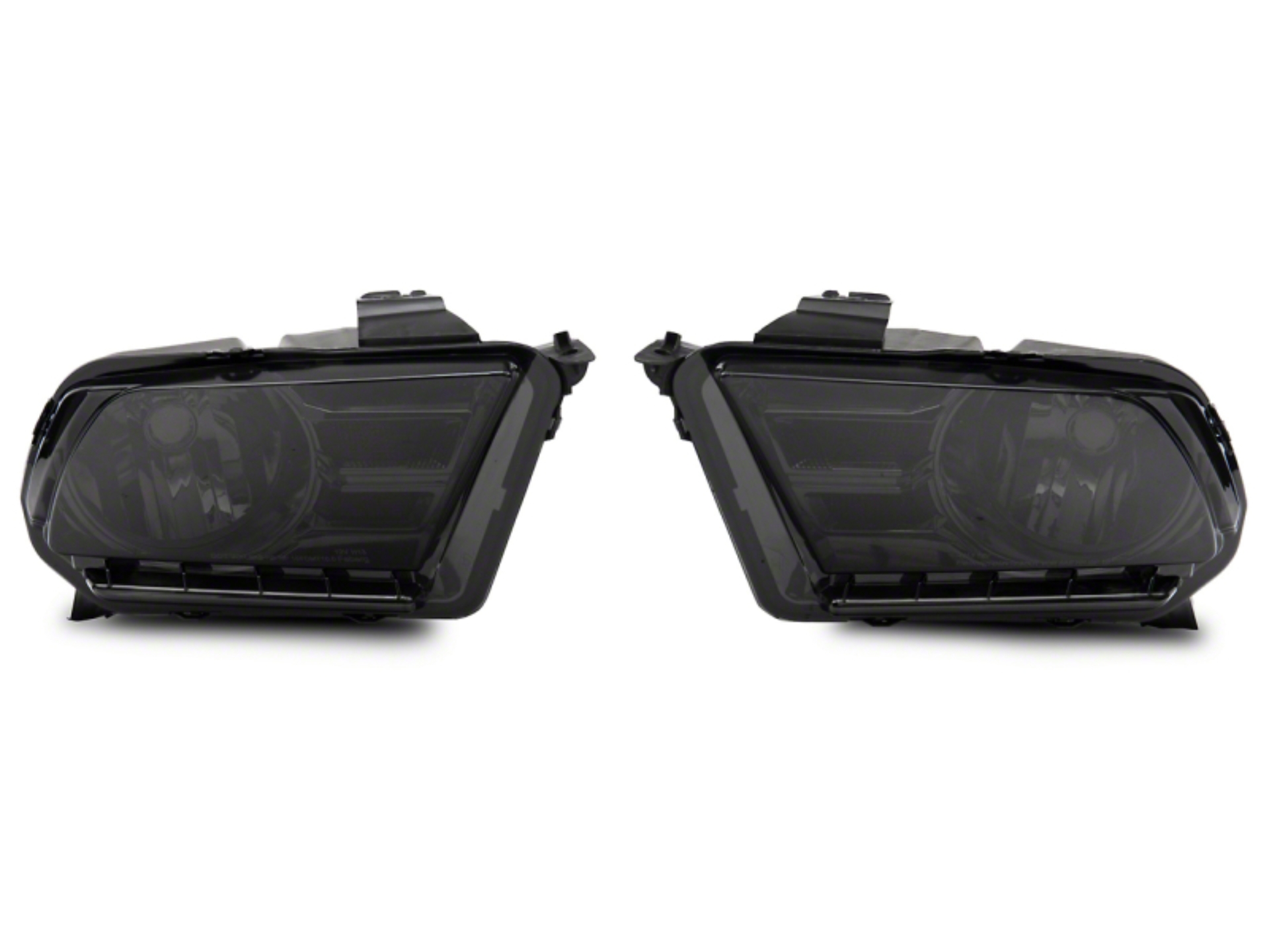 Picture of Raxiom 10-12 Ford Mustang Axial Series OEM Style Rep Headlights- Chrome Housing- Smoked Lens