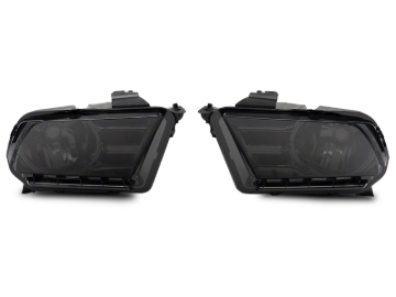 Picture of Raxiom 10-12 Ford Mustang Axial Series OEM Style Rep Headlights- Chrome Housing- Smoked Lens