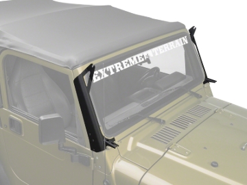Picture of Raxiom 97-06 Jeep Wrangler TJ 50-In LED Light Bar Windshield Mount w/ Auxiliary Bracket