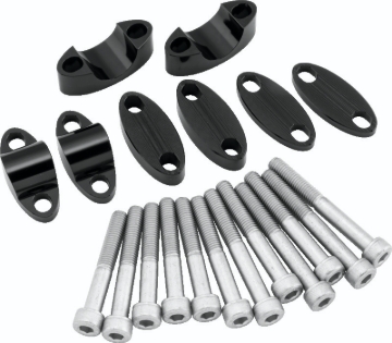 Picture of BikeMaster Aluminum Handlebar Risers 1-1/8in - Black