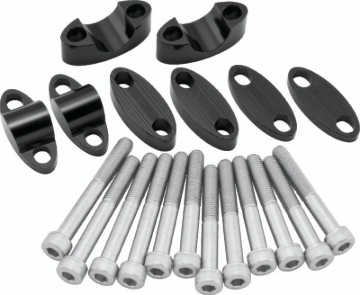 Picture of BikeMaster Aluminum Handlebar Risers 7/8in - Black