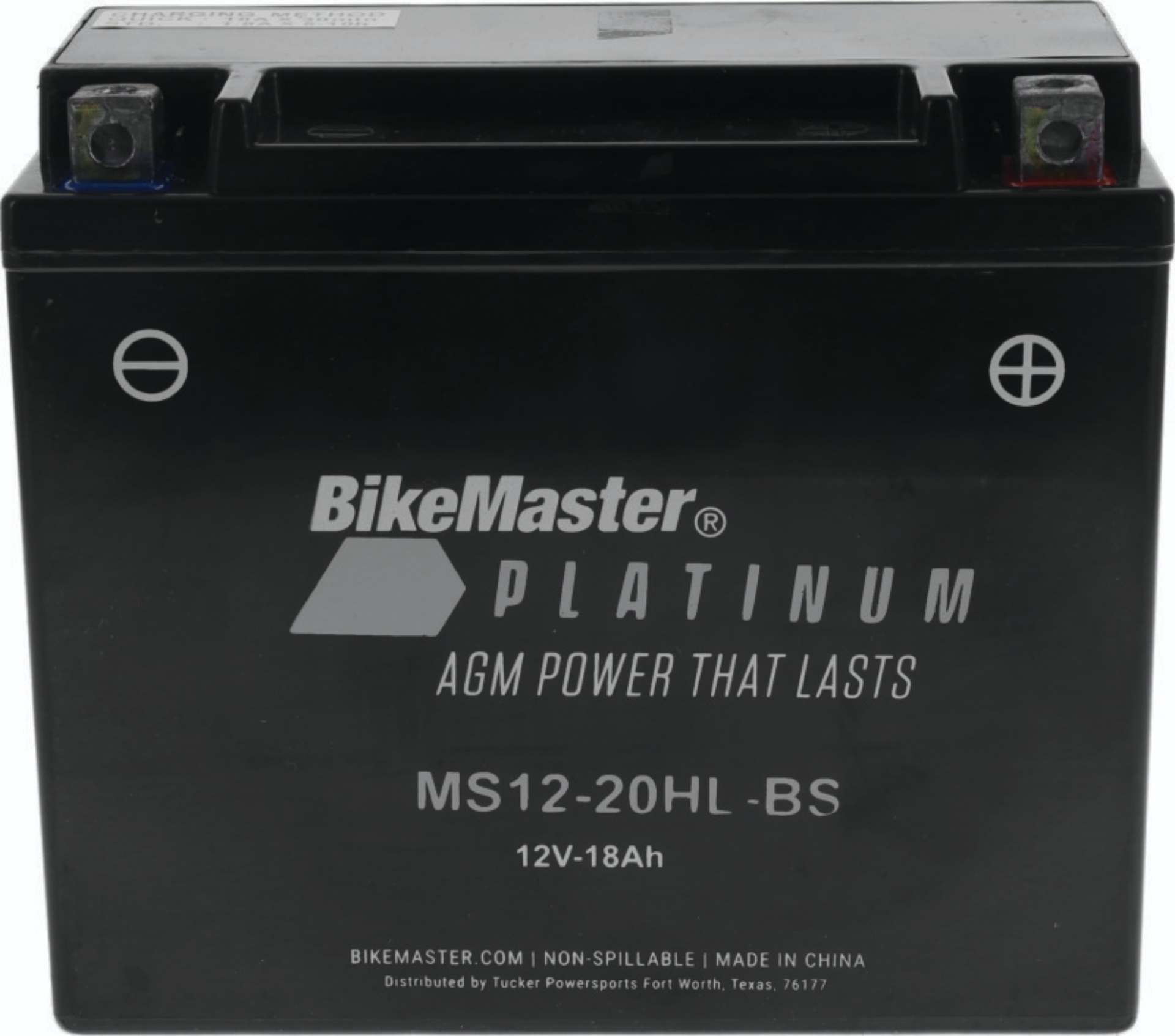 Picture of BikeMaster AGM Battery - MS12-20HL-BS