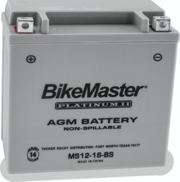 Picture of BikeMaster AGM Battery - MS12-16-BS