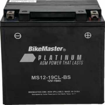 Picture of BikeMaster AGM Battery - MS12-19CL-BS