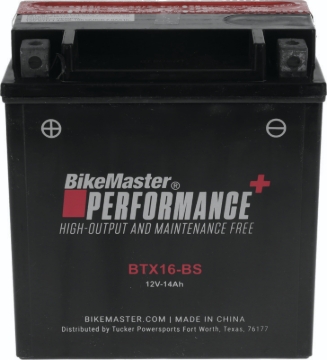 Picture of BikeMaster Battery - BTX16-BS